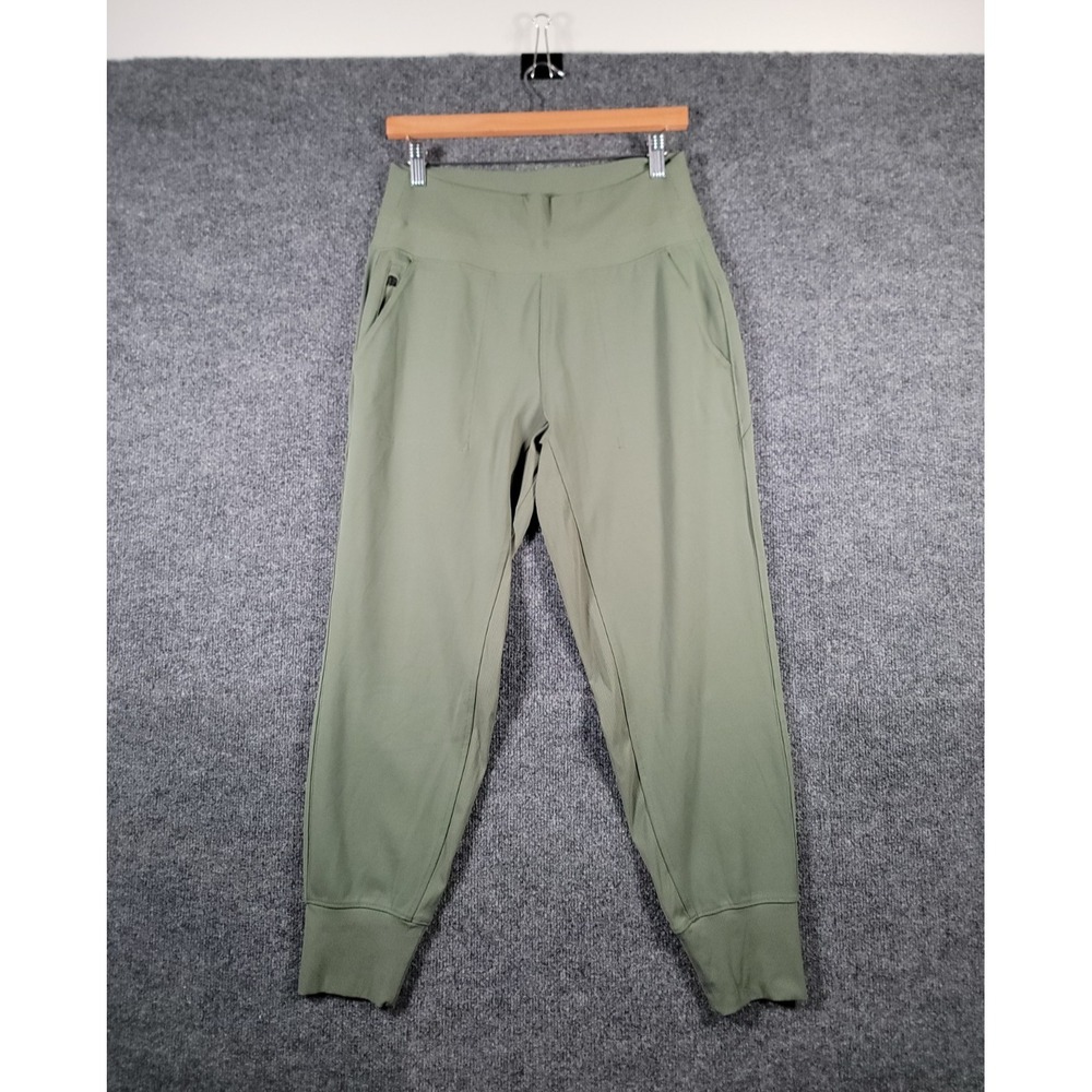 Athleta Venice High Rise Jogger Pants Womens Medium Green Active Stretch Fit Gym